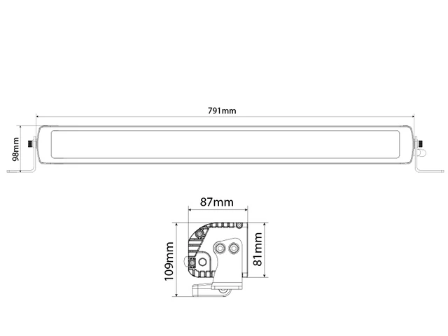 Optibeam Savage 30 30", 10065 lumen, Posisjonslys 