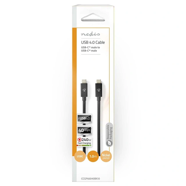 USB C - USB C kabel USB C, 4.0 Gen 3x2, 1 meter 