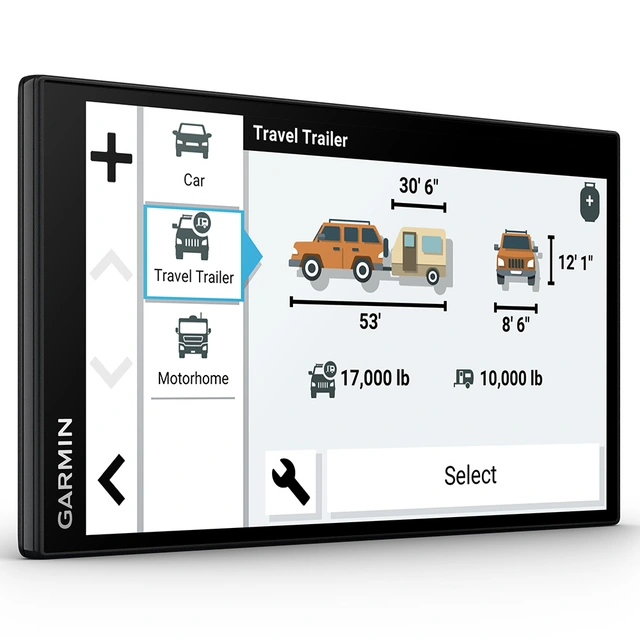 Garmin Camper 795 7", WIFI, BT, tilpasset camping 