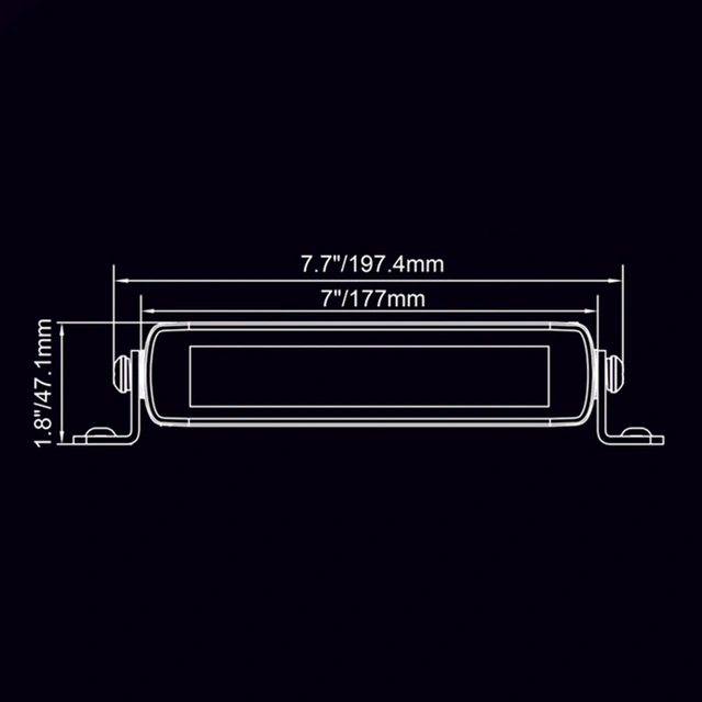 Lightstorm LED-bar 7" Osram LED, 2520 lumen, 30W 