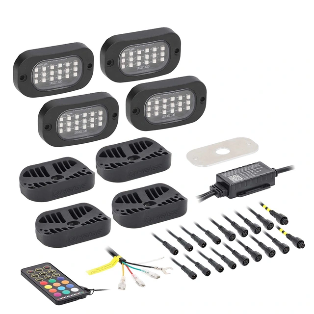 Heise HE-CHASE-K4 Rocklight LED-kit Rocklight LED-kit, RGB, 4 stk 