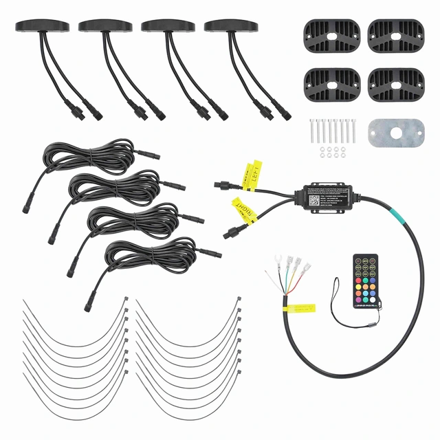 Heise HE-CHASE-K4 Rocklight LED-kit Rocklight LED-kit, RGB, 4 stk 