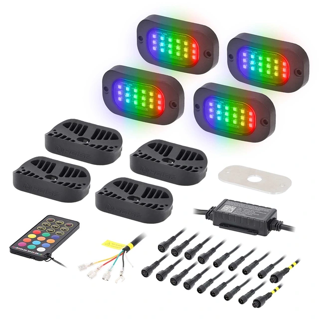 Heise HE-CHASE-K4 Rocklight LED-kit Rocklight LED-kit, RGB, 4 stk 