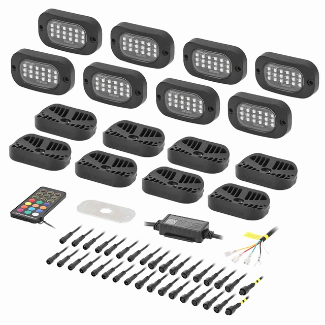 Heise HE-CHASE-K8 Rocklight LED-kit Rocklight LED-kit, RGB, 8 stk 