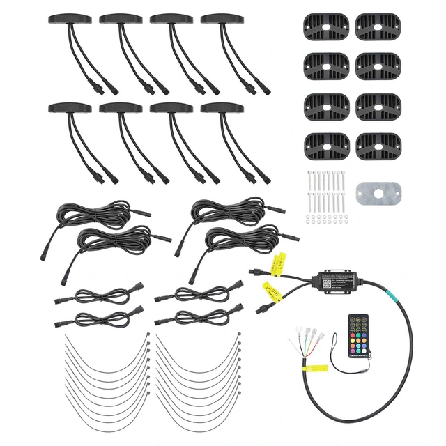 Heise HE-CHASE-K8 Rocklight LED-kit Rocklight LED-kit, RGB, 8 stk 