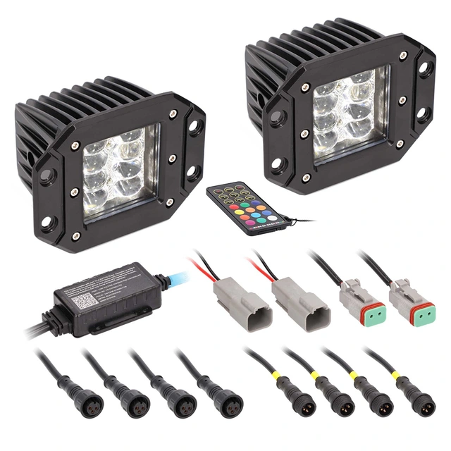 Heise HE-CHASE-FCLKT arbeidslys LED, 2860 lumen, RGB, 2stk 