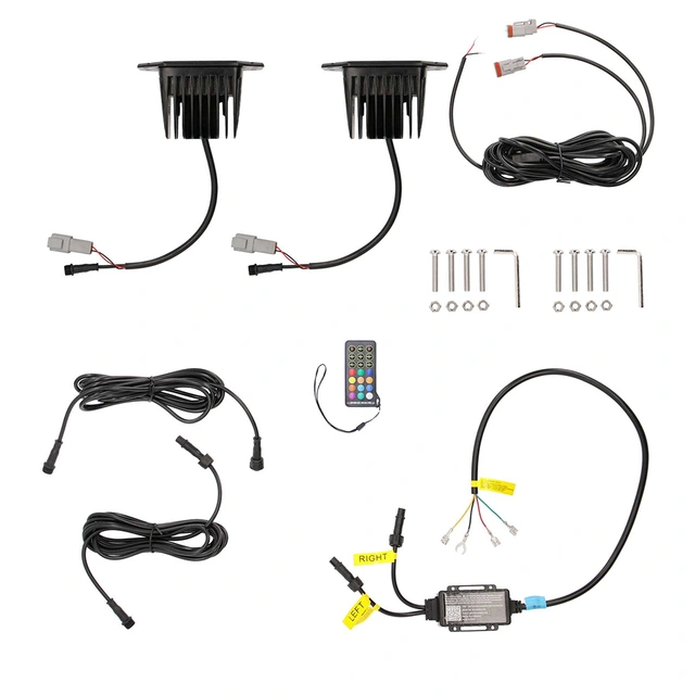 Heise HE-CHASE-FCLKT arbeidslys LED, 2860 lumen, RGB, 2stk 