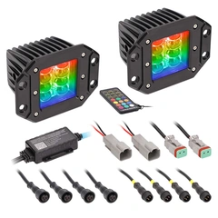 Heise HE-CHASE-FCLKT arbeidslys LED, 2860 lumen, RGB, 2stk