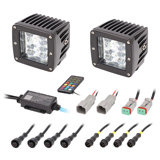 Heise HE-CHASE-CLKT arbeidslys LED, 2860 lumen, RGB, 2stk 