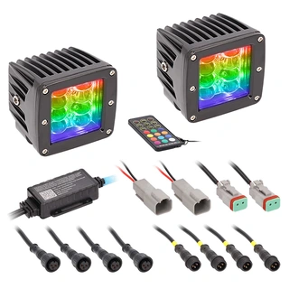 Heise HE-CHASE-CLKT arbeidslys LED, 2860 lumen, RGB, 2stk