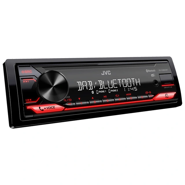 JVC KDX-282DBT DAB+,Bluetooth, USB, Aux, Shortbody 