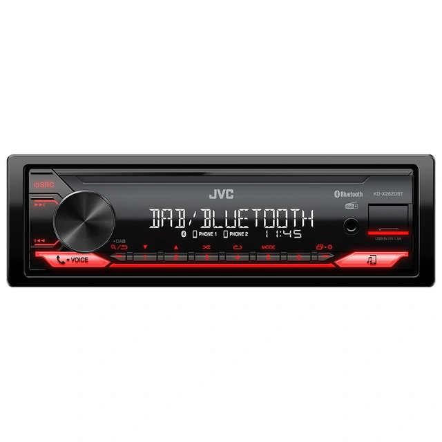 JVC KDX-282DBT DAB+,Bluetooth, USB, Aux, Shortbody 