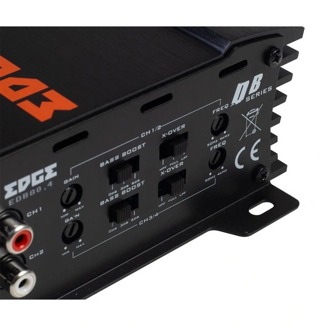 Edge EDB80.4LITE-E2 4-kanals forsterker 4x80W RMS i 2ohm. 
