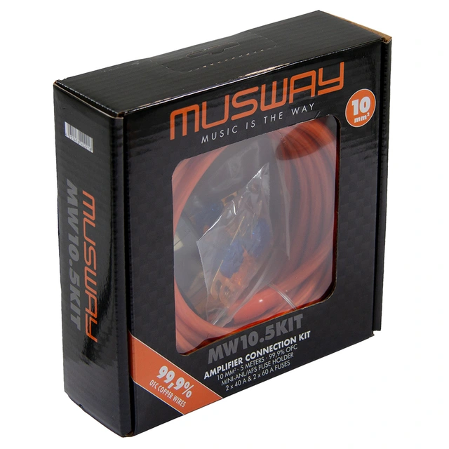 Musway MW10.5KIT strømkabelsett 10mm2 10mm², OFC 