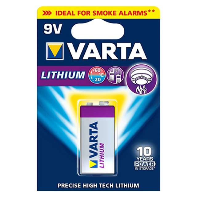 Varta 9V lithium batteri 1stk 