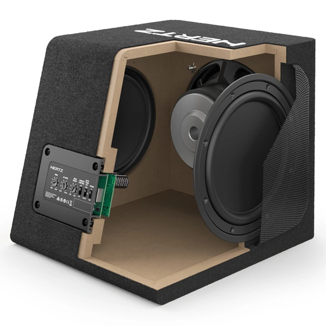 Hertz DBA 201 aktiv subwoofer 8" i kasse, 220W RMS, 440W Maks 