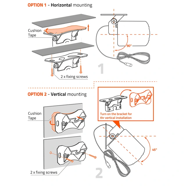 Hertz ryggekamera Universalt, 11m kabel, IP67, 12-24V DC 