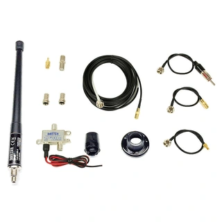 Banten marine antenne med kabler Sort, Følger med kabler og overganger