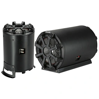Kicker 46CWTB102 basskasse rørform 10" i kasse, 400W RMS, 2 Ohm