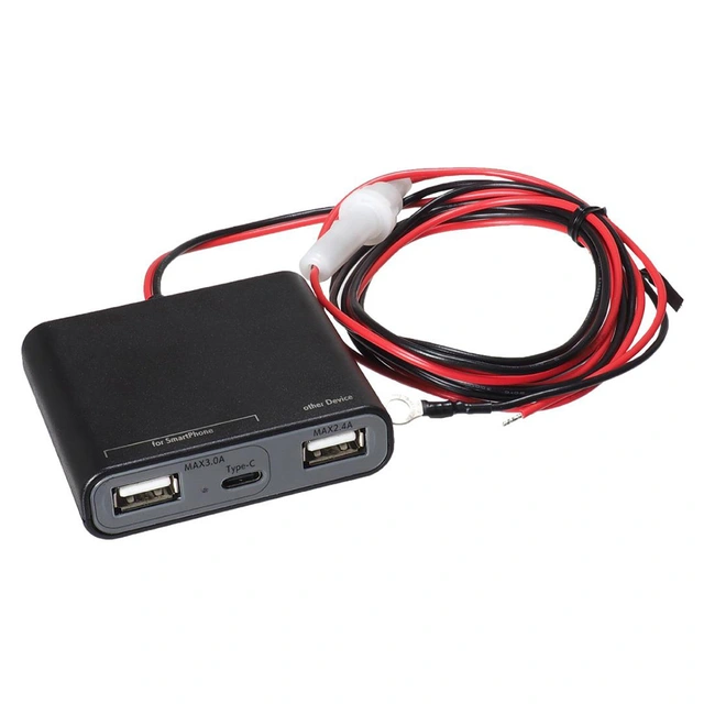 BeatSonic 12-24V til USB (3x) 2x USB-A + 1 x USB-C 