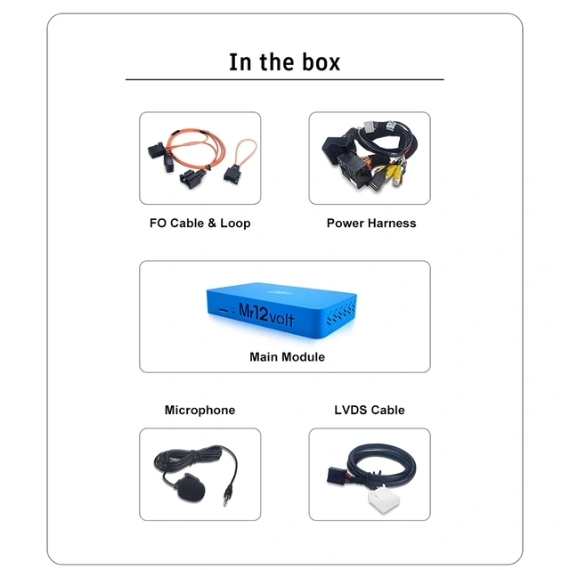 Mr12volt Trådløs CarPlay/Android Auto BMW med CCC, DSP 