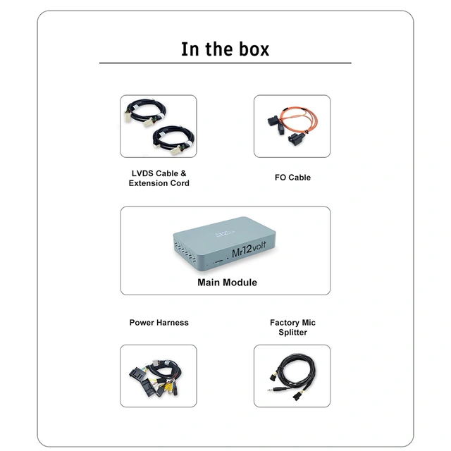 Mr12volt Trådløs CarPlay/Android Auto Mercedes med NTG 3.0, DSP, OEM Mikrofon 