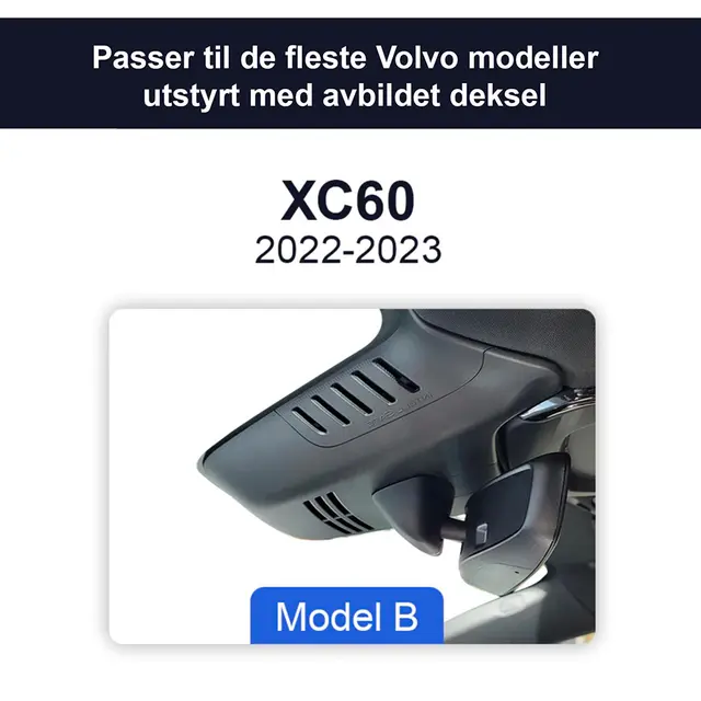 FITCAMX Integrert 4K Dashcam (foran+bak) Volvo XC60 (2014 - 2017) 