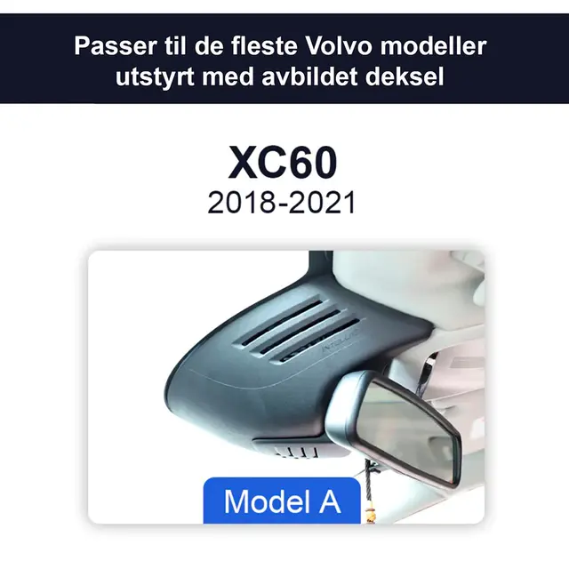 FITCAMX Integrert 4K Dashcam (foran+bak) Volvo XC60 (2014 - 2017) 