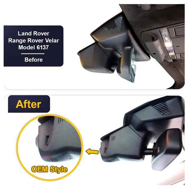 FITCAMX Integrert 4K Dashcam (foran+bak) Jaguar/Range Rover (2016 -->) "6137" 