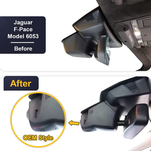 FITCAMX Integrert 4K Dashcam (foran+bak) Jaguar (2015 -->) "6053" 