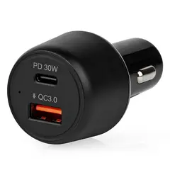 USB lader for sigarettenner 12-24V, 2x3A, QuickCharge, PowerDelivery