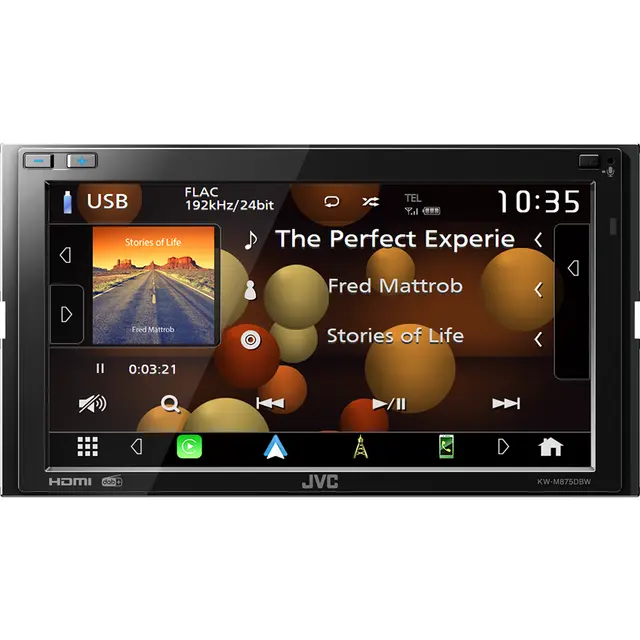 JVC KW-M875DBW Trådløs CarPlay/Android Auto, BT, DAB+ 