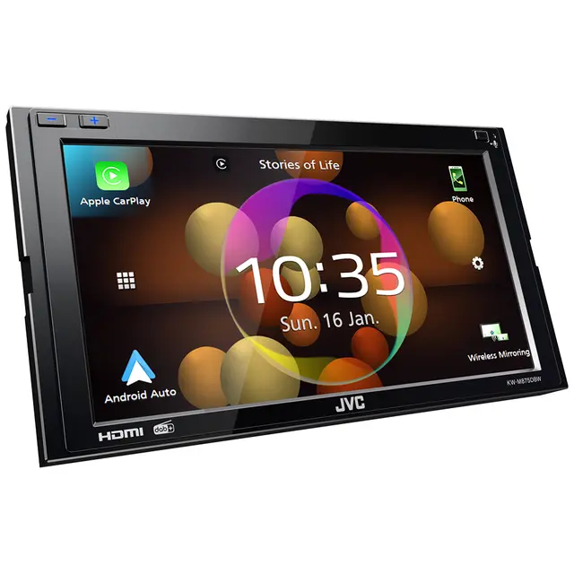 JVC KW-M875DBW Trådløs CarPlay/Android Auto, BT, DAB+ 