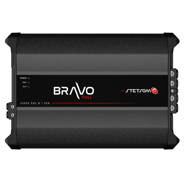 Stetsom BRAVO FULL 5000 monoforsterker 5000W RMS, 2 Ohm, SPL, Kl.D 