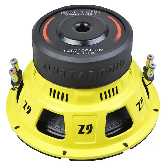 Ground Zero GZIW 10XSPL-D2 10" subwoofer 700W SPL, 2x2 Ohm, KLIPPEL 