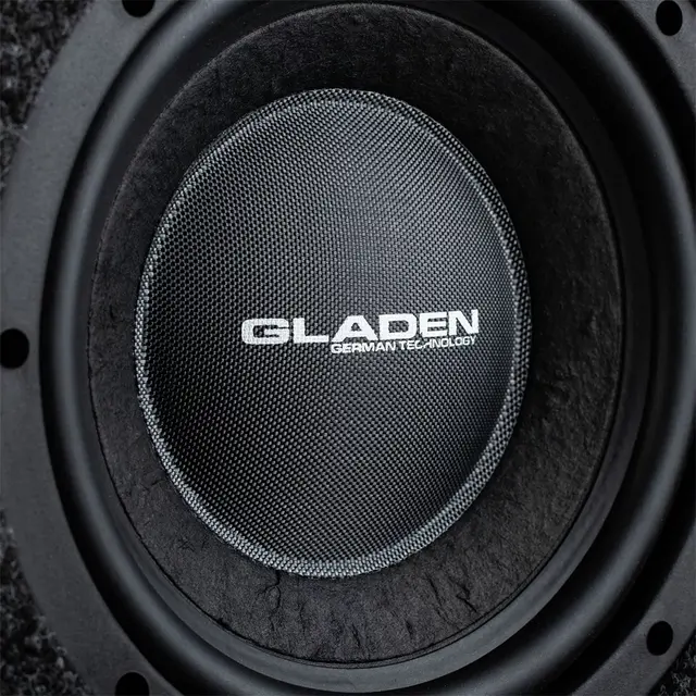 Gladen RS 08 VB-CU Subwoofer i kasse 8" i portet-kasse, 175W RMS, 4 Ohm 