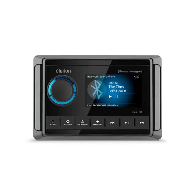Clarion CMM-30 Marine hovedenhet 4X25W RMS, NMEA 2000, Bluetooth audio 