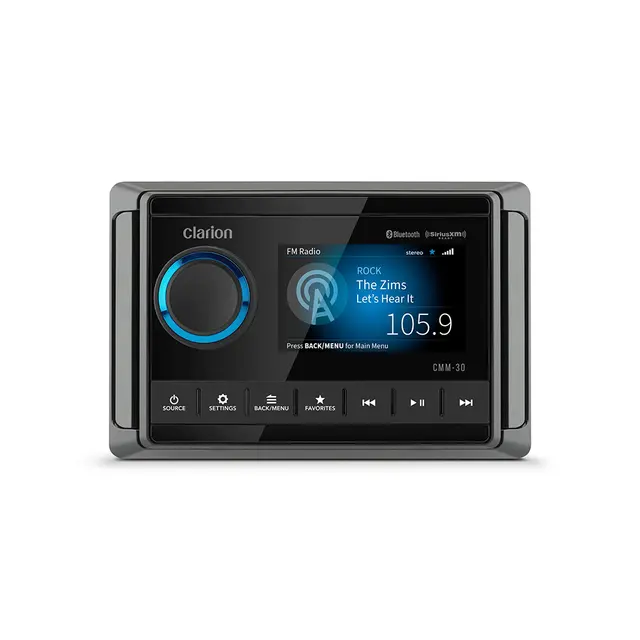 Clarion CMM-30 Marine hovedenhet 4X25W RMS, NMEA 2000, Bluetooth audio 