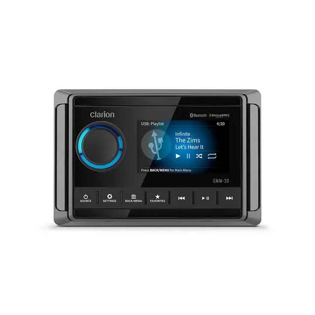 Clarion CMM-30 Marine hovedenhet 4X25W RMS, NMEA 2000, Bluetooth audio 