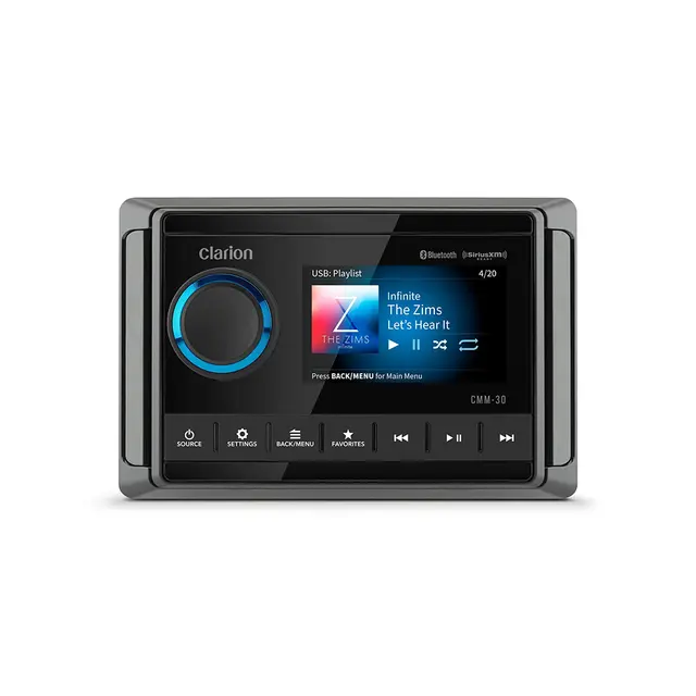 Clarion CMM-30 Marine hovedenhet 4X25W RMS, NMEA 2000, Bluetooth audio 