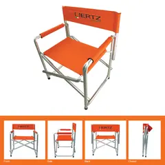 Hertz stol Sammenleggbar stol i oransje farge