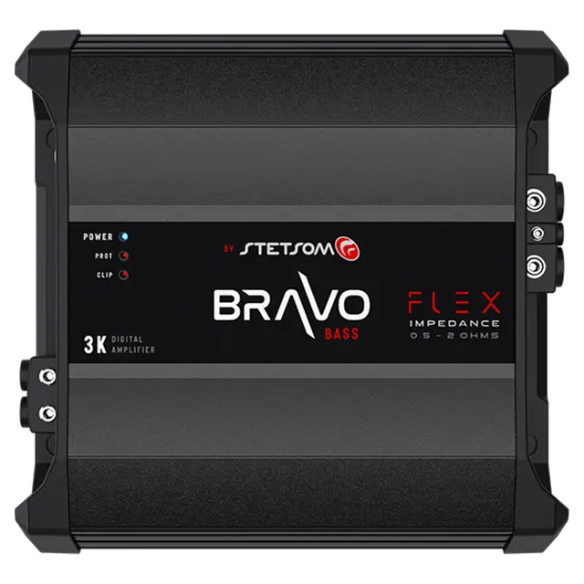 Stetsom BRAVO FLEX 3K monoforsterker 3000W RMS, 0,5-2 Ohm, SPL, Kl.D 