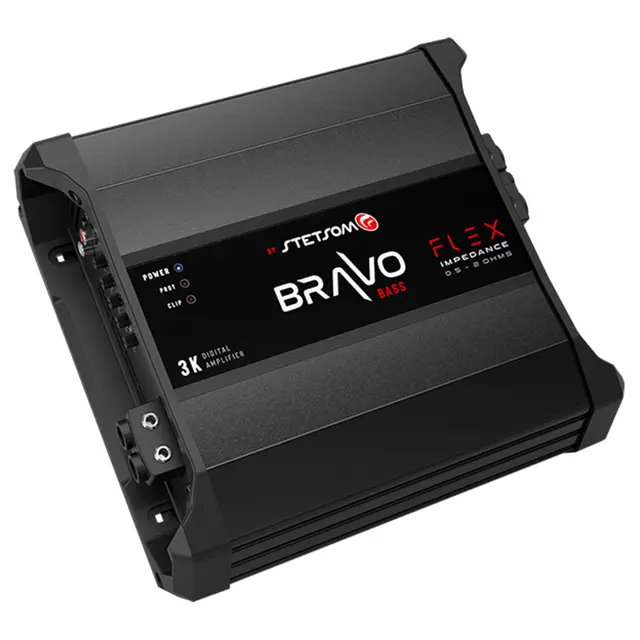 Stetsom BRAVO FLEX 3K monoforsterker 3000W RMS, 0,5-2 Ohm, SPL, Kl.D 