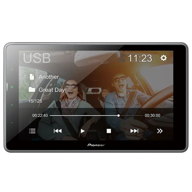 Pioneer DMH-AF555BT 9" floating, FM, BT, USB, AUX 