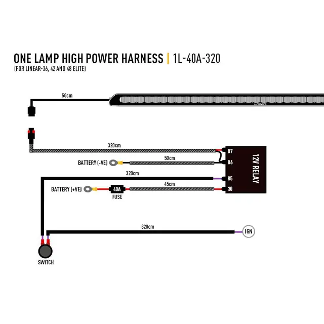 Lazer Linear 36 Elite LED Fjernlys LED, 29.700 Lumen, Kombo, 1423 meter 