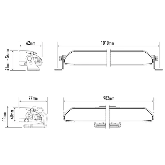 Lazer Linear 36 Elite LED Fjernlys LED, 29.700 Lumen, Kombo, 1423 meter 