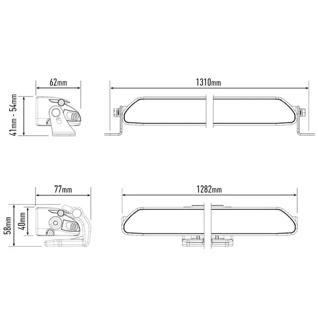 Lazer Linear 48 Elite LED Fjernlys LED, 34.800 Lumen, Kombo, 1542 meter 