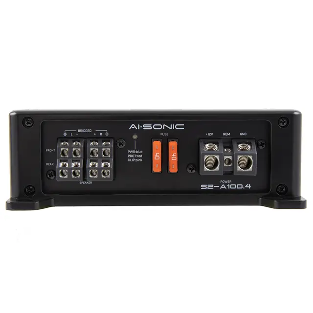 Ai-Sonic S2-A100.4 4-kanals forsterker 4x165W RMS i 2ohm. Klasse-AB 
