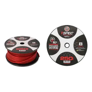 Metra Marine matt rød strømkabel 10mm² Strømkabel, OFC, fortinnet
