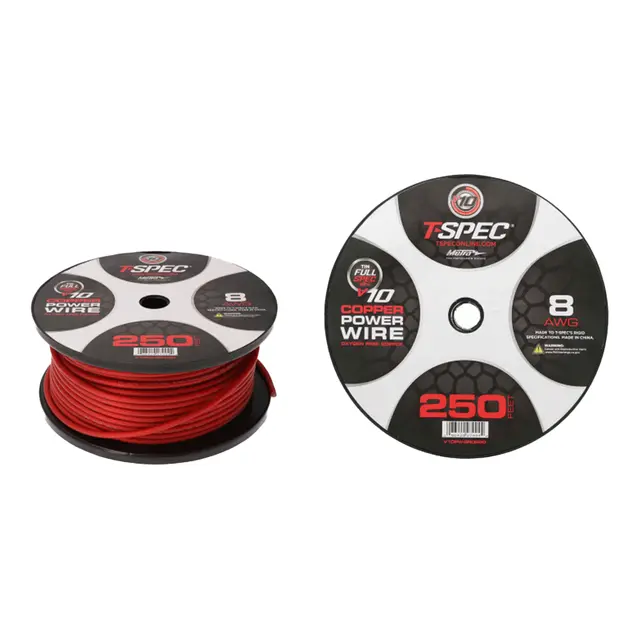 Metra Marine matt rød strømkabel 10mm² Strømkabel, OFC, fortinnet 